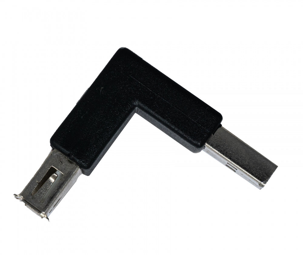 System-S USB 2.0 Adapter Typ A Stecker zu Buchse Winkel Kabel in Schwarz