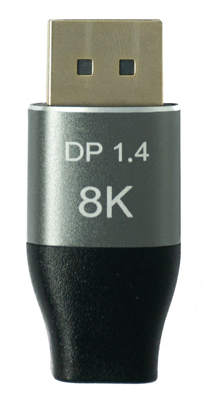 SYSTEM-S Mini Display Port Adapter 1.4 male to Display Port male in black