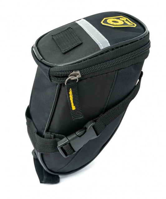 SYSTEM-S Fahrrad Sattel Tasche Halterung Befestigung wasserfest in Schwarz