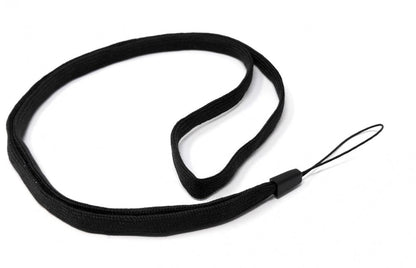 SYSTEM-S 5-pack neck strap with loop in black for smartphone MP3 player