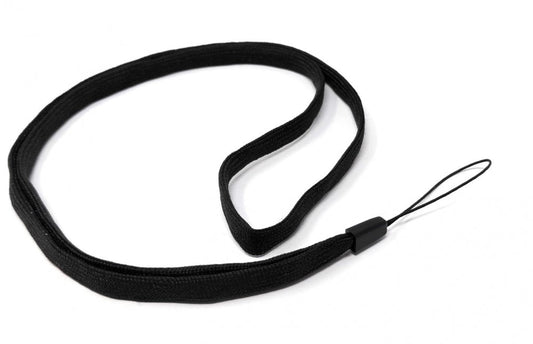 SYSTEM-S 5-pack neck strap with loop in black for smartphone MP3 player
