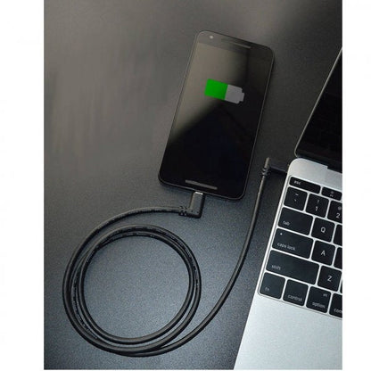 USB 3.1 Gen 2 cable 3 m Type C male to male 2x angle in black