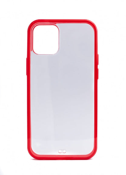 SYSTEM-S protective silicone case in red transparent case compatible with iPhone 12 Mini 