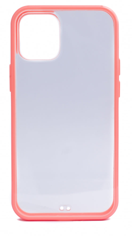 SYSTEM-S protective silicone case in pink transparent case compatible with iPhone 12 Mini