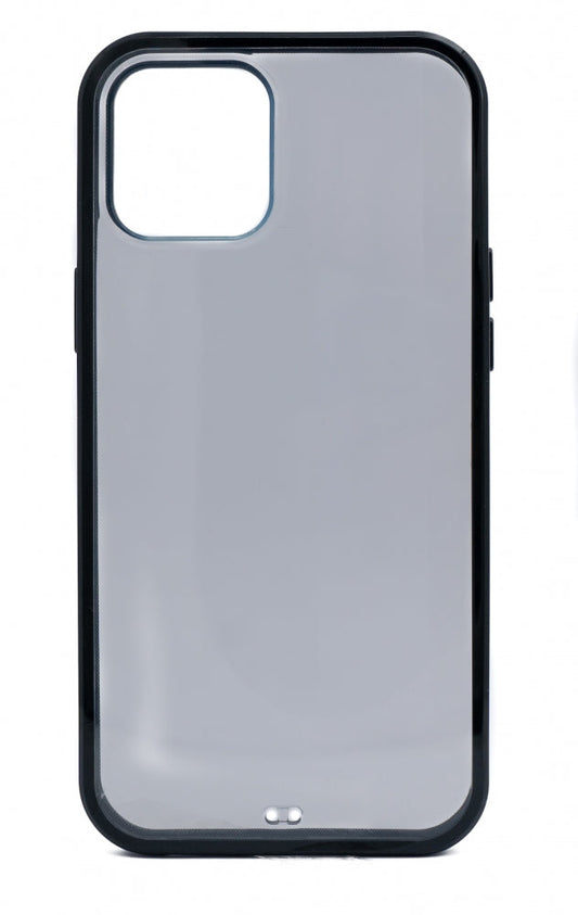SYSTEM-S Schutzhülle aus Silikon in Schwarz Transparent Hülle kompatibel mit iPhone 12 Pro Max