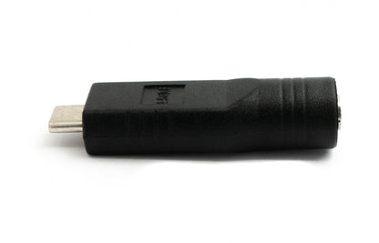 SYSTEM-S USB 3.1 Adapter Typ C Stecker zu DC 20 V 4,5 x 0,6 mm Stecker Kabel in Schwarz