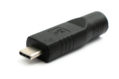 SYSTEM-S USB 3.1 Adapter Typ C Stecker zu DC 20 V 4,0 x 1,7 mm Stecker Kabel in Schwarz