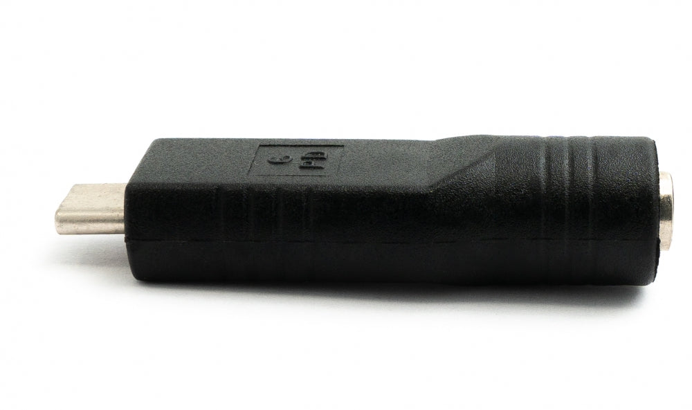 SYSTEM-S USB 3.1 Adapter Typ C Stecker zu DC 20 V 4,0 x 1,7 mm Stecker Kabel in Schwarz