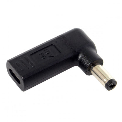 SYSTEM-S USB 3.1 adapter type C female to DC 20V 5.5 x 2.1 mm male angle cable