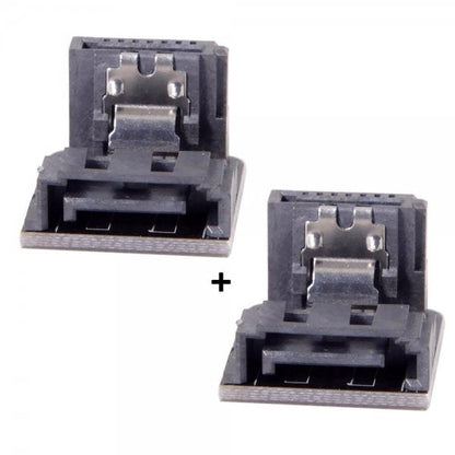 2x SATA Adapter 7Pin Buchse zu Stecker Winkel Kabel für Mainboard
