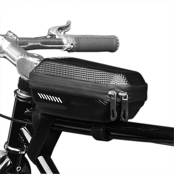 SYSTEM-S Fahrrad Sattel Tasche Halterung Befestigung spritzwasserfest in Schwarz
