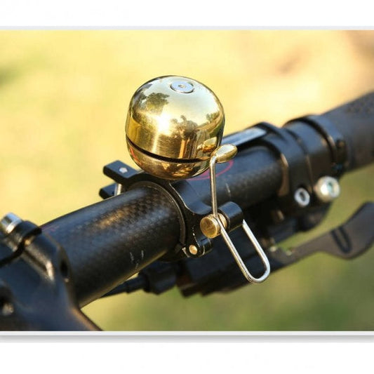 SYSTEM-S bicycle bell in vintage look made of gold-colored metal