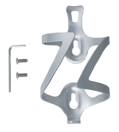 SYSTEM-S bicycle bottle holder mount made of metal in grey