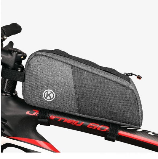 SYSTEM-S Fahrrad Tasche Befestigung in Schwarz Grau wasserfest für Lampe Fahrradpumpe