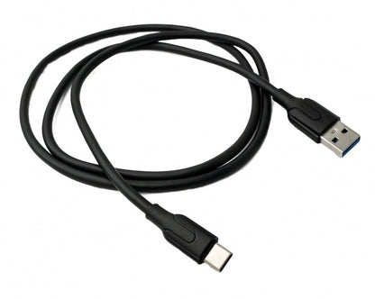 SYSTEM-S USB 3.1 Kabel 1 m Typ C Stecker zu 3.0 Typ A Stecker in Schwarz