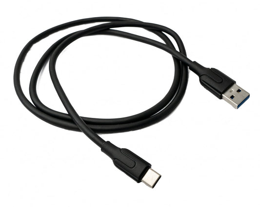 SYSTEM-S USB 3.1 Kabel 1 m Typ C Stecker zu 3.0 Typ A Stecker in Schwarz