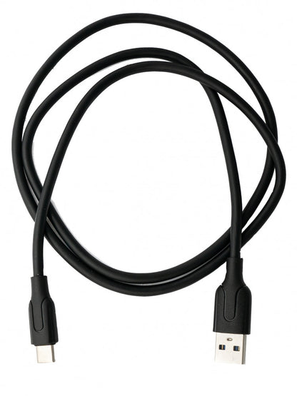 SYSTEM-S USB 3.1 Kabel 1 m Typ C Stecker zu 3.0 Typ A Stecker in Schwarz