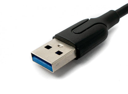 SYSTEM-S USB 3.1 Kabel 1 m Typ C Stecker zu 3.0 Typ A Stecker in Schwarz