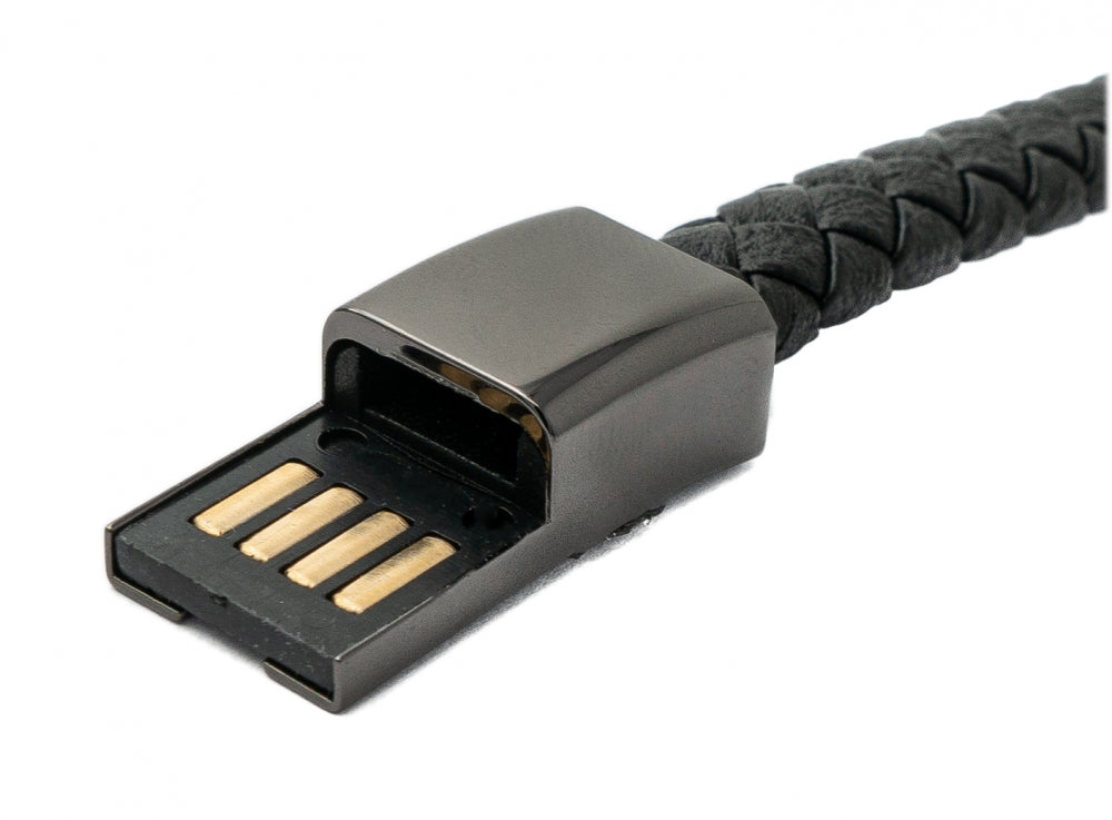 SYSTEM-S USB 3.1 Armband Kabel 22,5 cm Typ C Stecker zu 2.0 Typ A Stecker Adapter Schwarz