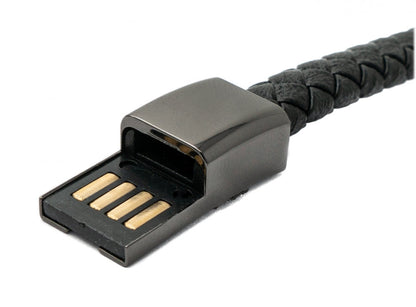 SYSTEM-S USB 3.1 Armband Kabel 22,5 cm Typ C Stecker zu 2.0 Typ A Stecker Adapter Schwarz