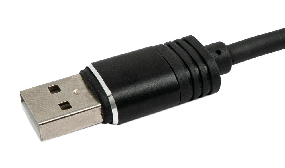 SYSTEM-S USB 3.1 Kabel 1 m Typ C Stecker zu 2.0 Typ A Stecker aus TPE in Schwarz