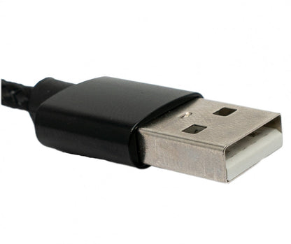 SYSTEM-S USB 3.1 Kabel 1 m Typ C Stecker zu 2.0 Typ A Stecker austauschbar geflochten