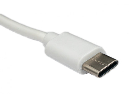 SYSTEM-S USB 3.1 Kabel 1 m Typ C Stecker zu 2.0 Typ A Stecker aus TPE in Weiß