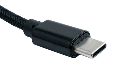 SYSTEM-S USB C 3.1 Kabel 2 m Stecker zu 3.0 Typ A Stecker geflochten