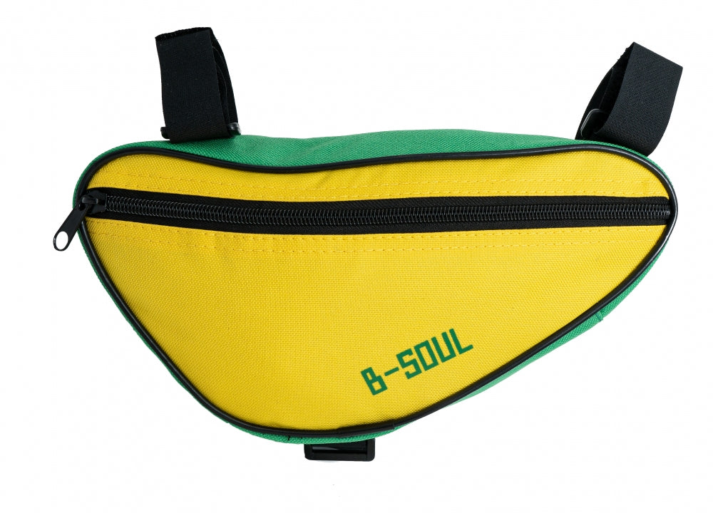 SYSTEM-S Fahrrad Tasche spritzwasserfest Dreiecktasche Rahmentasche Triangeltasche Grün