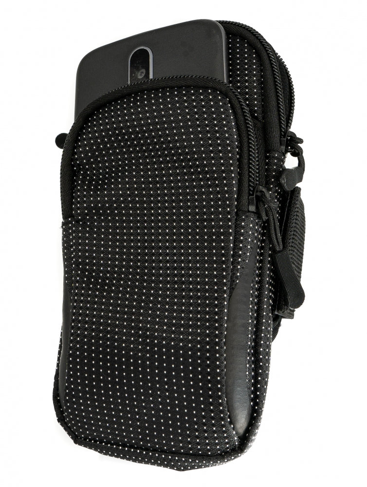SYSTEM-S Tasche Schutztasche Armtasche Outdoor Jogging Schwarz für Smartphone MP3 Player