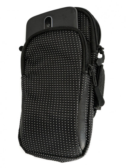 SYSTEM-S Tasche Schutztasche Armtasche Outdoor Jogging Schwarz für Smartphone MP3 Player