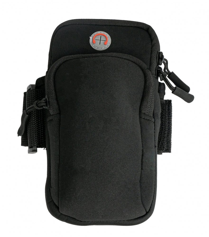SYSTEM-S Tasche Schutztasche Armtasche Outdoor Jogging Schwarz für Smartphone MP3 Player