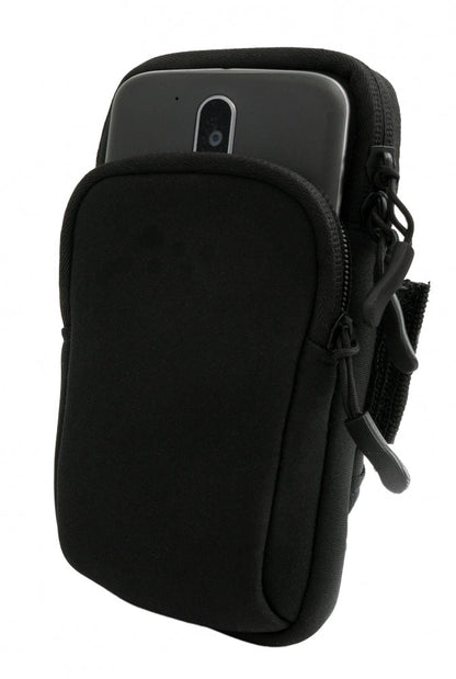 SYSTEM-S Tasche Schutztasche Armtasche Outdoor Jogging Schwarz für Smartphone MP3 Player