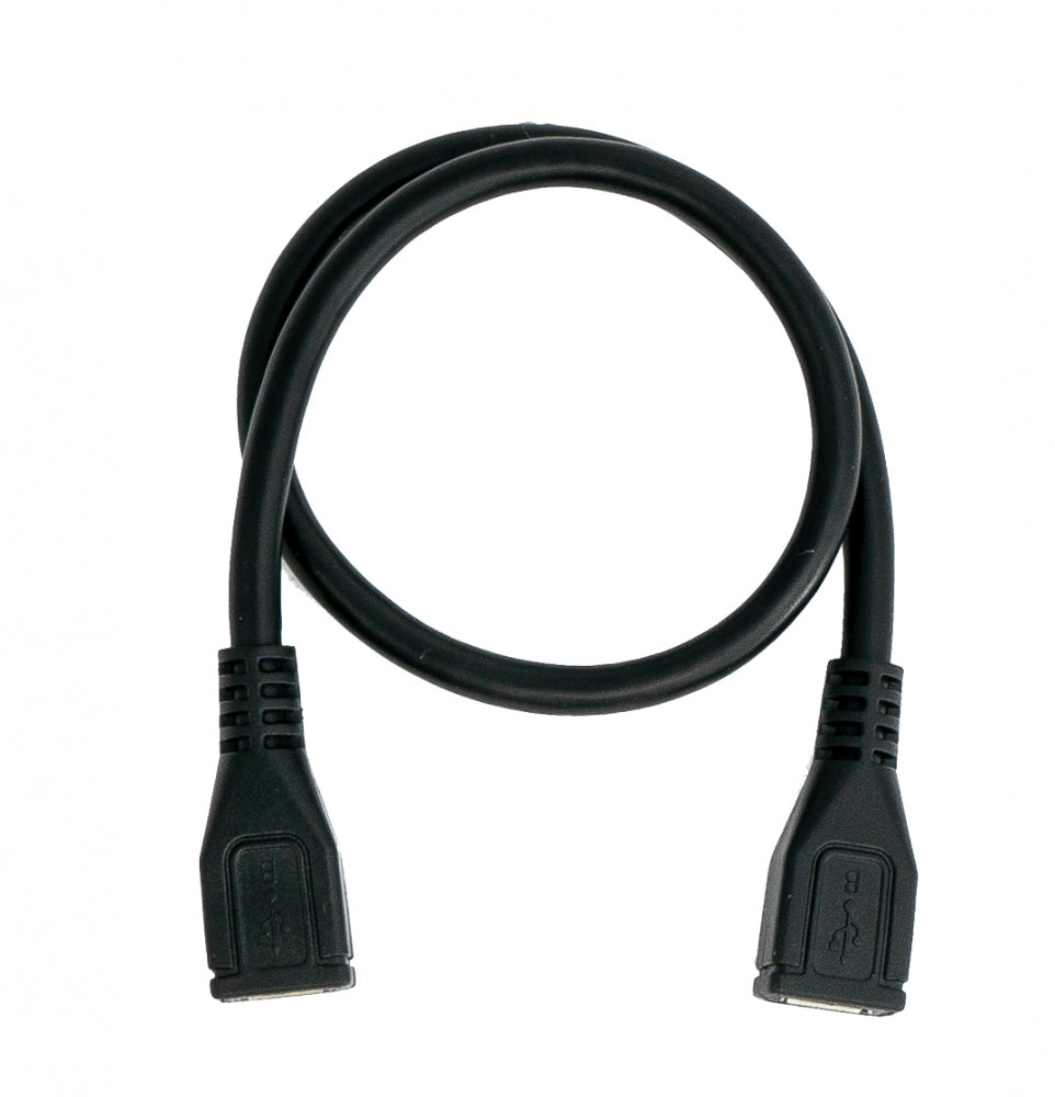 SYSTEM-S USB 2.0 OTG Kabel 30 cm Micro B Buchse zu Buchse in Schwarz