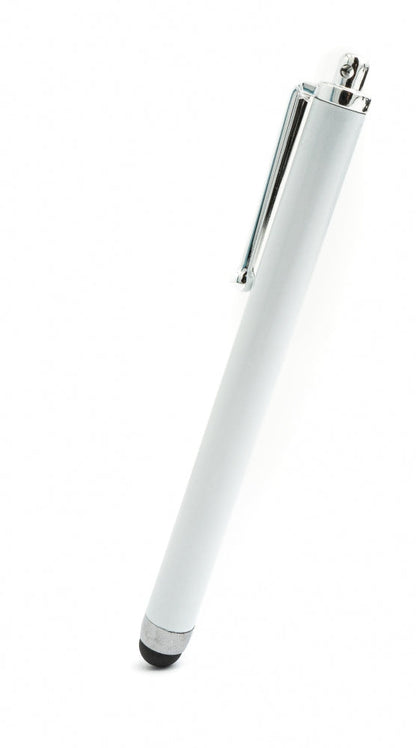 SYSTEM-S Touchpen Stylus aus Aluminium in Weiß für Tablet Smartphone Laptop