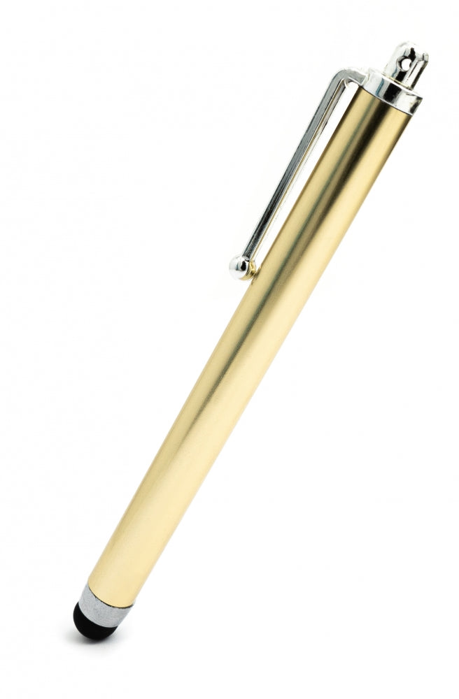 SYSTEM-S Touchpen Stylus aus Aluminium in Gelb für Tablet Smartphone Laptop