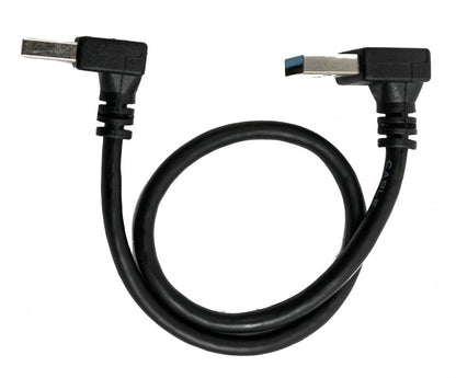 USB 3.0 cable 30 cm type A male to male angled in black