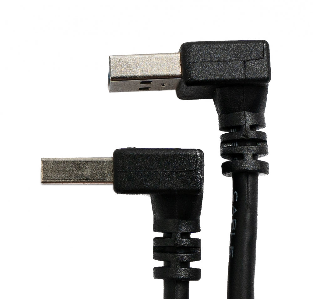 USB 3.0 cable 30 cm type A male to male angled in black