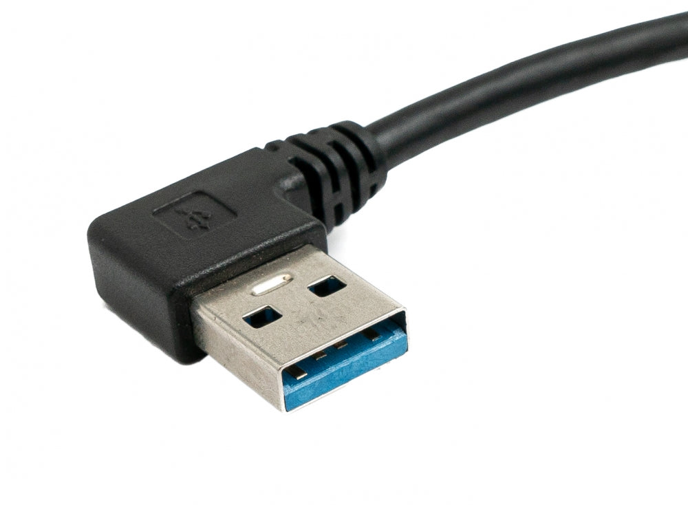 USB 3.0 cable 30 cm Type A male to male left angle in black