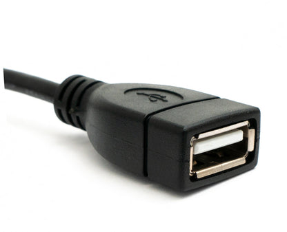 SYSTEM-S USB 2.0 Kabel 100 cm Typ A Stecker zu Buchse Winkel in Schwarz