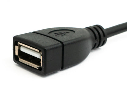 SYSTEM-S USB 2.0 Kabel 100 cm Typ A Stecker zu Buchse Winkel in Schwarz