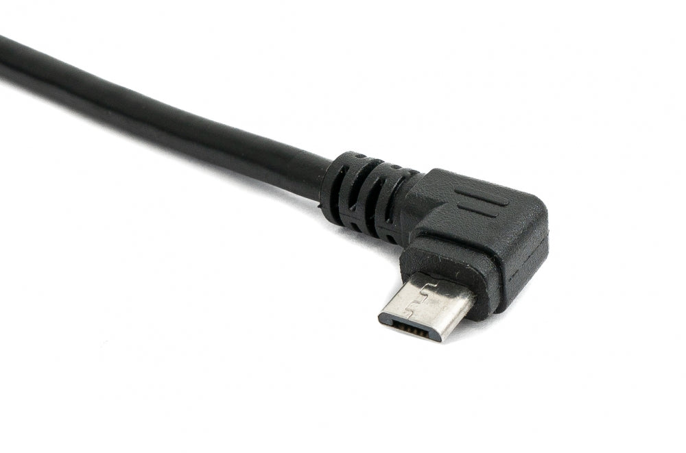 SYSTEM-S USB 2.0 Kabel 30 cm Micro B Buchse zu Stecker Schraube Winkel Panel Mount