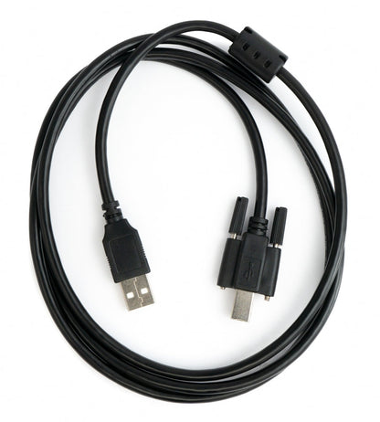 SYSTEM-S USB 2.0 cable 150 cm type A male to B male screw in black