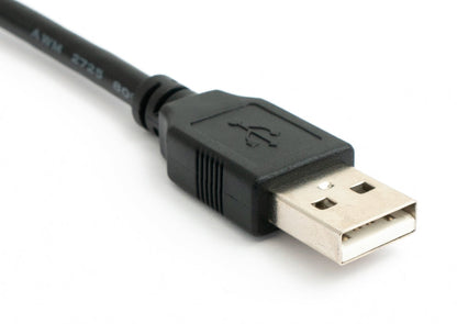 SYSTEM-S USB 2.0 cable 150 cm type A male to B male screw in black