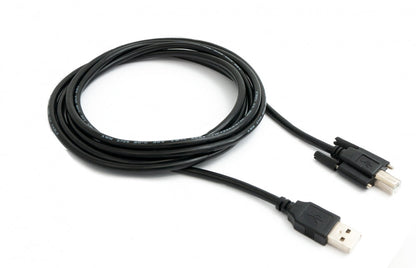 SYSTEM-S USB 2.0 cable 3 m type A male to B male screw in black
