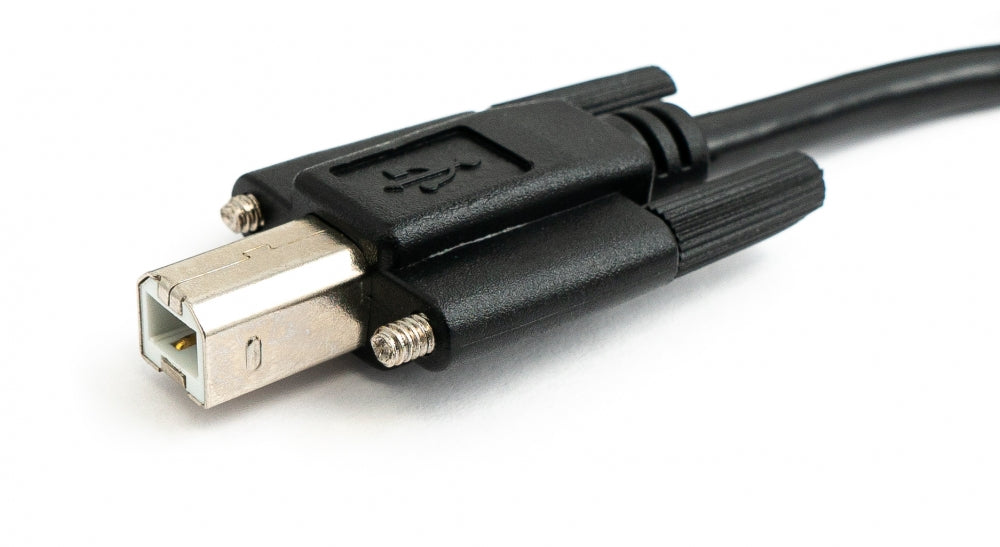 SYSTEM-S USB 2.0 cable 3 m type A male to B male screw in black