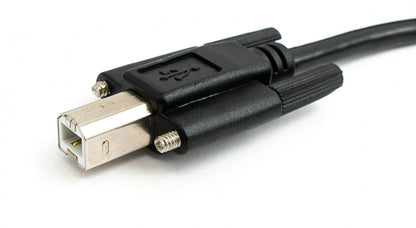 SYSTEM-S USB 2.0 cable 3 m type A male to B male screw in black