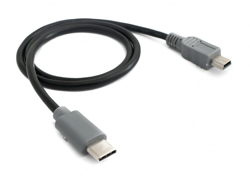SYSTEM-S USB 3.1 cable 50 cm Type C plug to 2.0 mini plug black