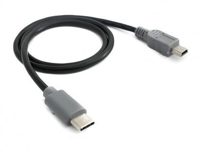 SYSTEM-S USB 3.1 cable 50 cm Type C plug to 2.0 mini plug black