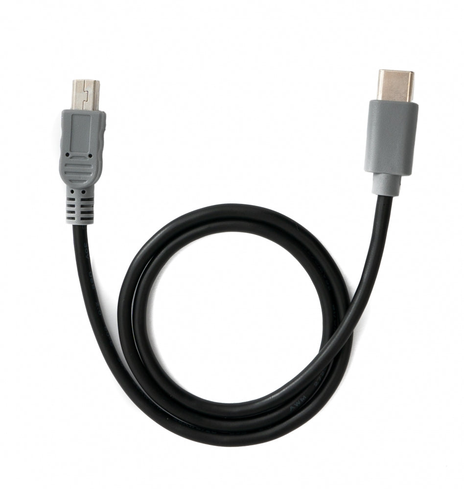 SYSTEM-S USB 3.1 cable 50 cm Type C plug to 2.0 mini plug black